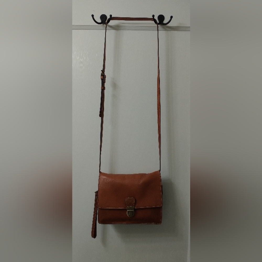 Patricia Nash Brown Leather Crossbody Bag